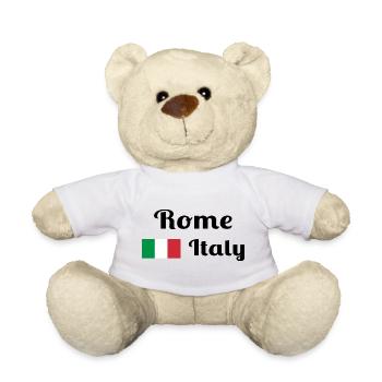 Rome Italy - Stylish prints - Teddy Bear - white - Front