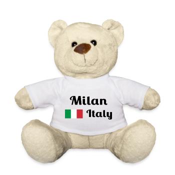 Milan, Italy - Stylish prints - Teddy Bear - white - Front