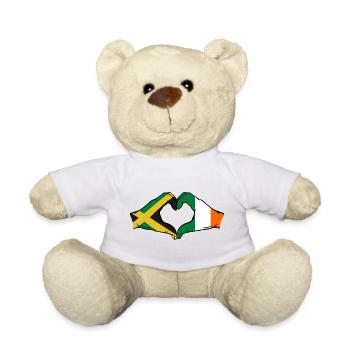 Jamaika Irland Hände Herzform - Teddy - Weiß - Vorne