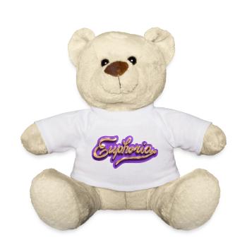 Euphoria in Goldschrift auf Lila - Teddy - Weiß - Vorne