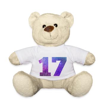 Number 17 galaxy - Teddy Bear - white - Front
