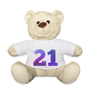 Number 21 galaxy - Teddy Bear - white - Front