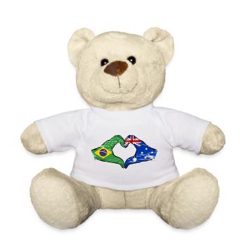 Brasilien Australien Hände Herzform used - Teddy - Weiß - Vorne