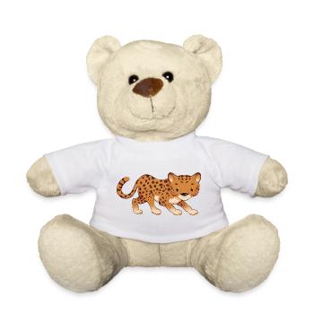 Leopard - Teddy Bear - white - Front