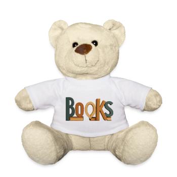 Letters as Books Typography - Teddy Bear - white - Front