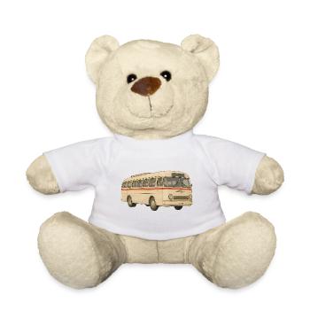 Mémoire roulante au look rétro - Nounours - blanc - Devant