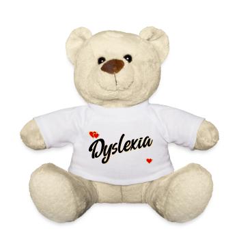 NEURODIVERSITY DYSLEXIA - Teddy Bear - white - Front