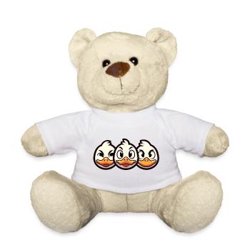 Chick Express Cartoon Design - Teddy Bear - white - Front