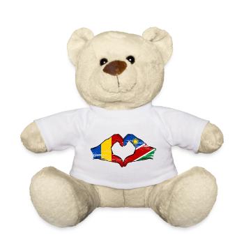 Tschad_Nairobi_Flagge_Afrika_used - Teddy Bear - white - Front