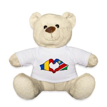 Tschad_Nairobi_Flagge_Afrika - Teddy Bear - white - Front