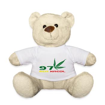 Design Cannabis Leaf Afrika - Teddy - Weiß - Vorne