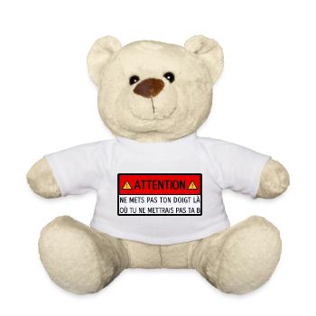 Stecken Sie Ihren Finger nicht dorthin... - Teddy - Weiß - Vorne