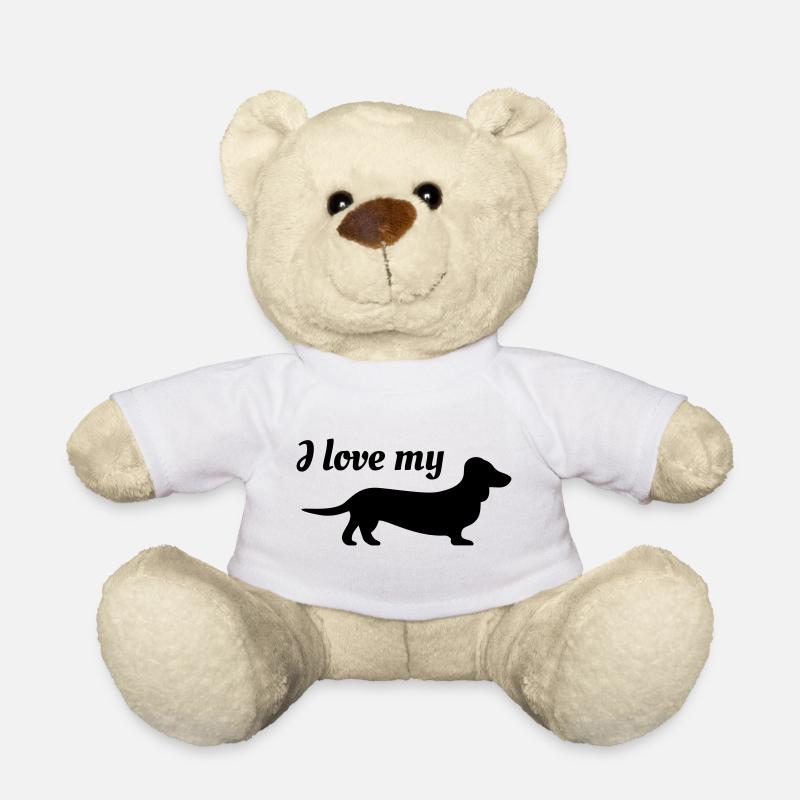 Ich liebe meinen Dackel - Teddy - Weiß