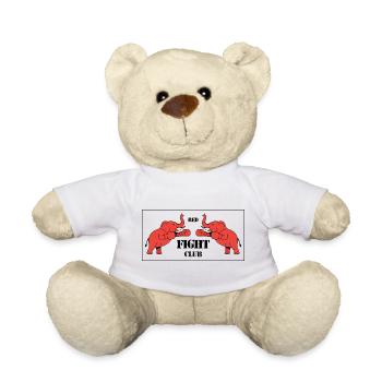 Duell zweier roter Elefanten - Teddy - Weiß - Vorne