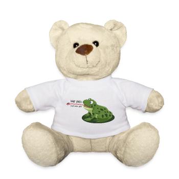 Hab dich - ganz doll lieb – Frosch Cartoon - Teddy - Weiß - Vorne