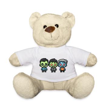 Zombies Halloween Cute Comic - Teddy Bear - white - Front