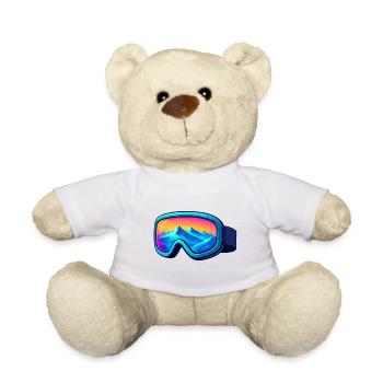 Colorful ski goggles Stylish winter sports design - Teddy Bear - white - Front