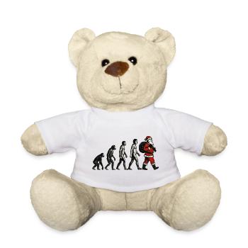T-shirt Père Noël drôle cadeau de Noël - Nounours - blanc - Devant