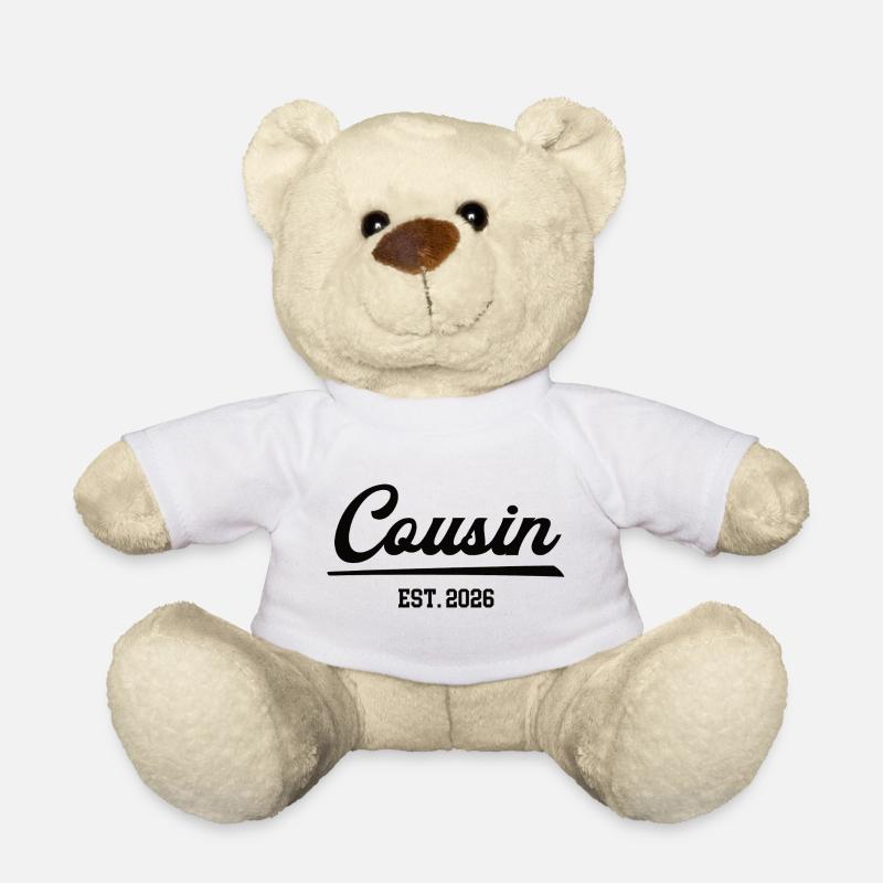 Cousin 2026 Cousins Bébé Grossesse Annoncer - Nounours - blanc