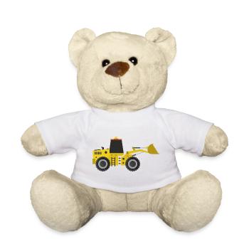 Excavatrice - Nounours - blanc - Devant