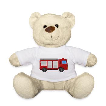 Fire truck - Teddy Bear - white - Front
