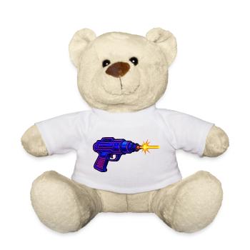 Laser Pistole Waffe - Teddy - Weiß - Vorne