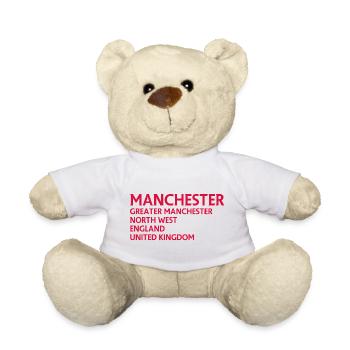 Manchester – England Lyric Design - Teddy - Weiß - Vorne