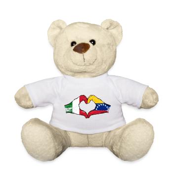 Italien Venezuela Flagge Herz used - Teddy - Weiß - Vorne
