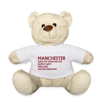 Typographie du nom de Manchester - Nounours - blanc - Devant