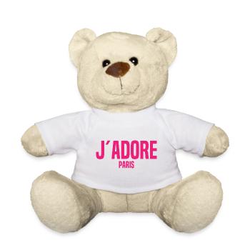 J´Adore Paris - I love Paris - France - Frankreich - Teddy Bear - white - Front