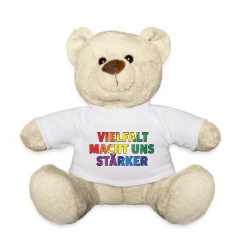 La diversité nous rend plus forts – Regenbogen Design - Nounours - blanc - Devant