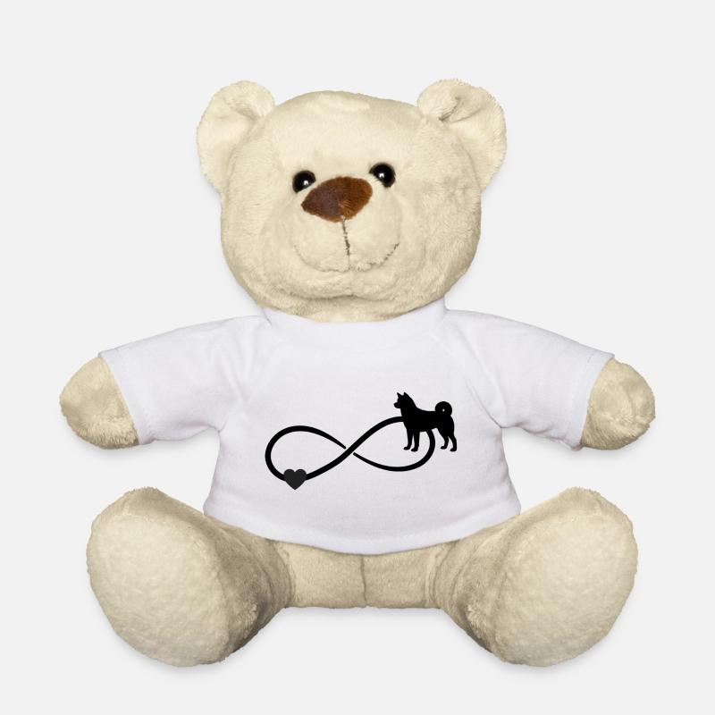 Akita Unendlichkeitszeichen Herz - Teddy - Weiß
