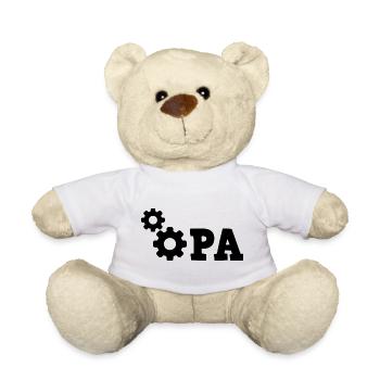 Grandpa Gear Repair - Mechanic Repair Car - Teddy Bear - white - Front