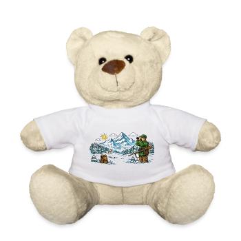 Jäger in einer verschneiten Winterlandschaft - Teddy - Weiß - Vorne