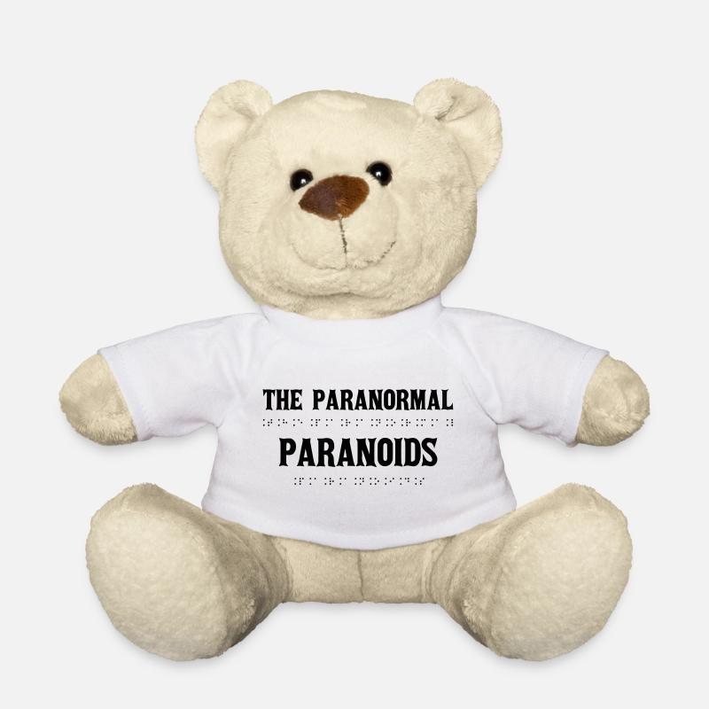 Paranormale Paranoide Braille-Tee - Teddy - Weiß