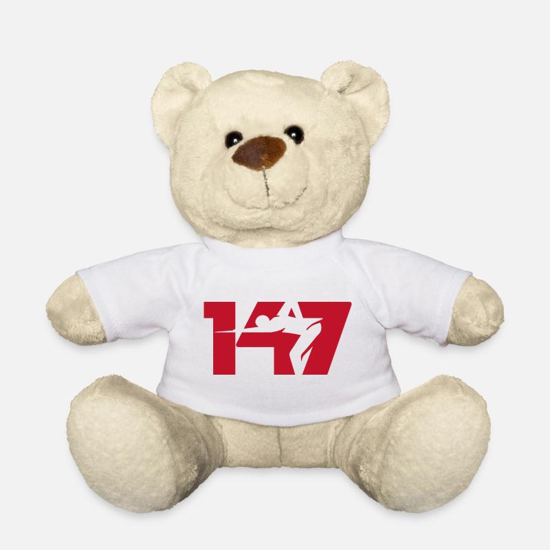 147 Snooker Icon (Red) - Teddy Bear - white