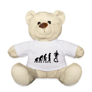 Minimalistisches Running Motiv - Teddy - Weiß - Vorne
