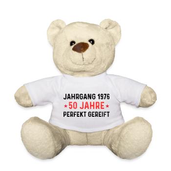 Jahrgang 1976 – 50 Jahre perfekt gereift - Teddy - Weiß - Vorne