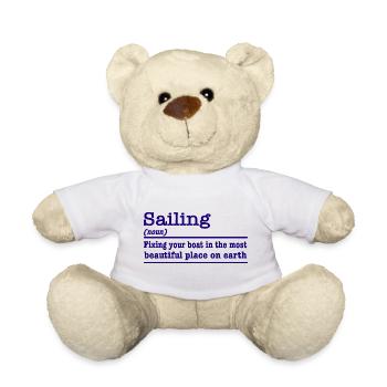 Segeln lustiger Spruch für Segler - Teddy - Weiß - Vorne