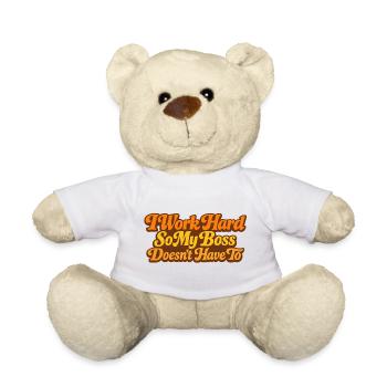 Keep Calm Work Hard and Stop the MIMIMI Gift - Teddy Bear - white - Front