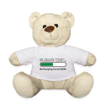 Recharging Social Skills - for white background - Teddy Bear - white - Front