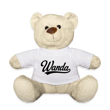 Wanda name first last family - Teddy Bear - white - Front