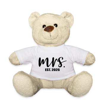 Minimalismus-Braut Mrs. 2026 - Teddy - Weiß - Vorne