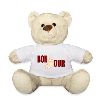 Bonjour Croissants - Nounours - blanc - Devant