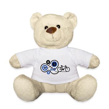 Ingenious Bicycle Gear Mechanics - Teddy Bear - white - Front