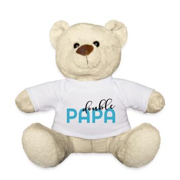 Papa de deux Enfants - Nounours - blanc - Devant