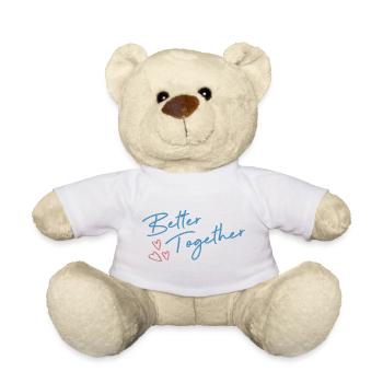 Better Together Minimalist Love Couple Shirt - Teddy Bear - white - Front