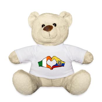 Ireland Ecuador Flag Heart - Teddy Bear - white - Front