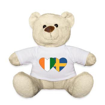Cœur du drapeau de la Suède de la Côte d’Ivoire - Nounours - blanc - Devant