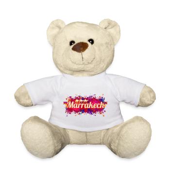 Marrakesch in Marokko Afrika Vintage Souvenir - Teddy - Weiß - Vorne